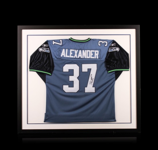 Shaun Alexander Framed Autographed Jersey