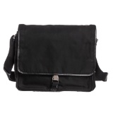 Prada Black Nylon Leather Trim Messenger Bag