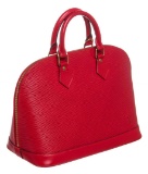 Louis Vuitton Red Epi Leather Alma Handbag Bag
