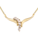 1.80 ctw Diamond Necklace - 14KT Yellow Gold