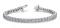 14K White Gold 25.67CTW Diamond Bracelet, (SI2-SI3/G-H)