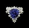 14KT White Gold 4.82 ctw Tanzanite and Diamond Ring