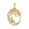 14K Yellow Gold 0.11CTW Diamond Pendant Necklace, (I1-I2/H-H)