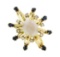 3.00 ctw Opal, Sapphire and Diamond Pin/Pendant - 14KT Yellow Gold