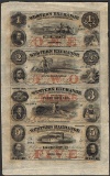 Uncut Sheet of 1857 Western Exchange Fire & Marine Insurance Co. Obsolete Notes