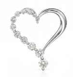 14k White Gold 0.24CTW Diamond Necklace, (SI3/G-H)