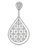 14k White Gold 1.63CTW Diamond Pendant, (SI3-I1/H-I)