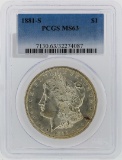 1881-S PCGS MS63 Morgan Silver Dollar