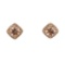 1.00 ctw Morganite and Diamond Earrings - 14KT Rose Gold