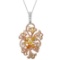 18k Three Tone Gold 3.30CTW Multicolor Dia, Pink Diamond and Diamond Pendant, (V