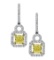 18k Two Tone Gold 1.50CTW Diamond Earring, (VS1-VS2/Nat-yel/G-H)