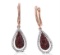 14k Rose Gold  0.59CTW Diamond and Brown Diamonds Earring