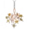 18k Three Tone Gold 4.77CTW Diamond, Pink Diamond and Multicolor Dia Pendant, (V