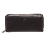 Loewe Black Leather Long Zip Wallet