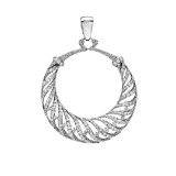 18k White Gold 2.80CTW Diamond Pendant, (VS2/G-H)