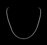 7.01 ctw Diamond Necklace - 18KT White Gold