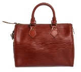 Louis Vuitton Brown Epi Leather Speedy 25 cm Satchel Bag