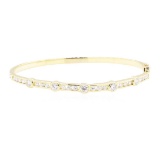 1.35 ctw Diamond Bangle Bracelet - 18KT Yellow Gold