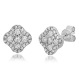 14k Gold 0.51CTW Diamond Earrings, (SI3/H)