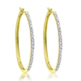 10k Yellow Gold 0.25CTW Diamond Earring, (I)
