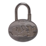 Hermes Silver Palladium Lock Charm