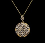 1.19 ctw Diamond Pendant With Chain - 14KT Yellow Gold