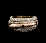 0.88 ctw Diamond Ring - 14KT Two-Tone Gold