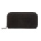 Bvlgari Black Fabric Leather Logo Zipper Wallet