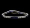 6.80 ctw Sapphire and Diamond Bracelet - Platinum