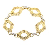 1.18 ctw Diamond Bracelet - 18KT Yellow Gold