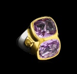 Crayola 8.90 ctw Pink Amethyst Ring - .925 Silver