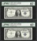 Lot of (2) Consecutive 1957A $1 Silver Certificate Notes PMG Superb Gem Unc 67EP