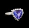 14KT White Gold 3.30 ctw Tanzanite and Diamond Ring