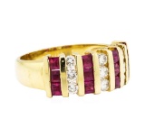 1.00 ctw Ruby and Diamond Ring - 14KT Yellow Gold