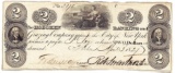 1827 $2 Hoboken Banking, NJ Obsolete Bank Note