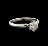 14KT White Gold 0.85 ctw Round Cut Diamond Solitaire Ring