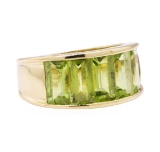 4.50 ctw Peridot Ring - 14KT Yellow Gold