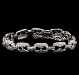 3.05 ctw Diamond Bracelet - 14KT White Gold