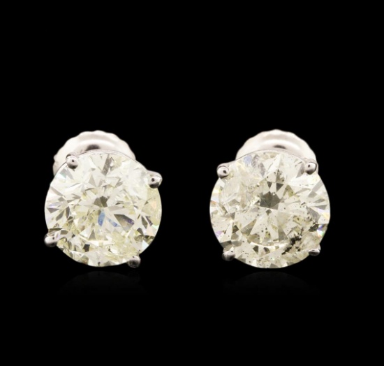 14KT White Gold 2.95 ctw Diamond Stud Earrings