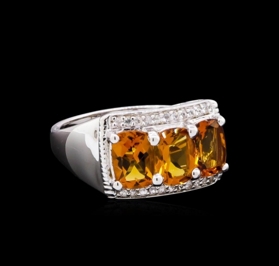 Crayola 2.40 ctw Citrine and White Sapphire Ring - .925 Silver