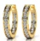 14K Yellow Gold 0.75CTW Diamond Earrings, (VS/F-G)