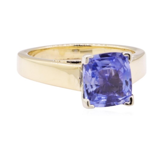 3.58 ctw Blue Sapphire Ring - 14KT Yellow Gold