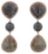 14k Two Tone Gold 14.70CTW Diamond and Rough Diamond Earrings, (SI3/G)