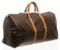 Louis Vuitton Monogram Canvas Leather Keepall 55 cm Duffle Bag Luggage