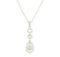 0.25 ctw Diamond Pendant With Chain - 14KT White Gold
