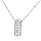 14k White Gold 0.49CTW Diamond Pendant, (H-I)