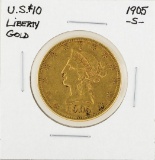 1905-s  $10 Liberty Head Eagle Gold Coin