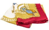 Hermes Gold Multicolor Voitures Paniers Julia Abadie Silk Scarf 90