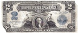 1899 $2 Silver Certificate Note Mini Porthole