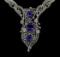 GIA Cert 19.61 ctw Tanzanite and Diamond Suite - 14KT White Gold